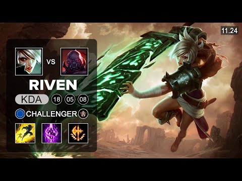 Riven Top vs Sion - EUW Challenger - PreSeason 12 Patch 11.24
