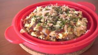 Healthy Microwave Okonomiyaki (Recipe) レンジでヘルシーお好み焼きレシピ