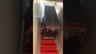 climbing the steps with a 700lbs safe