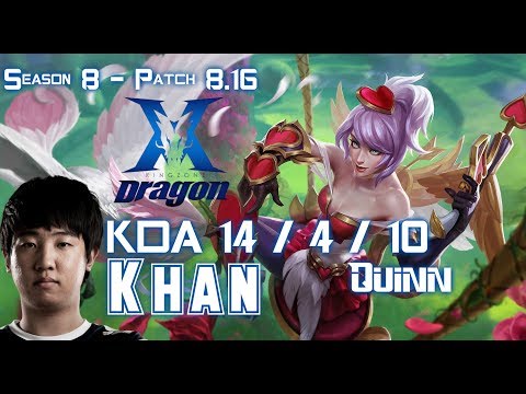 KZ Khan QUINN vs RYZE Top - Patch 8.16 KR Ranked