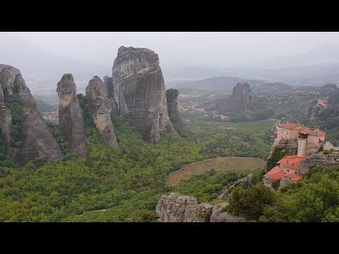 Meteora by Drone and from the Observation Decks | Greece | 4K