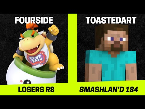 SmashLAN'd 184 Losers R8 - fourside (Bowser Jr.) vs ToastedArt (Steve) - SSBU Tournament