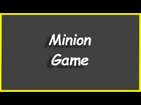 Python Programs 33 Minion Game