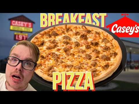 Caseys Sausage Breakfast Pizza Review!