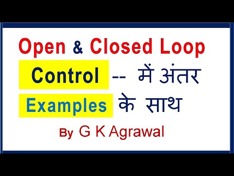 Open and closed loop control system difference in Hindi Video