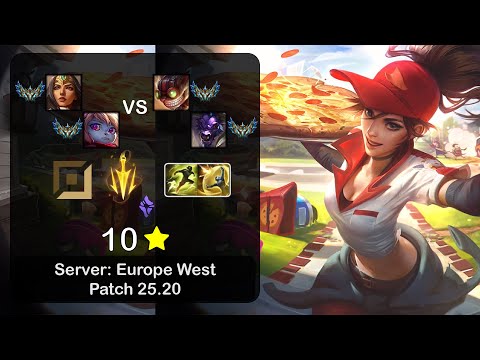 Sivir ADC + Poppy vs Ziggs + Alistar - EUW Challenger - Patch 25.20