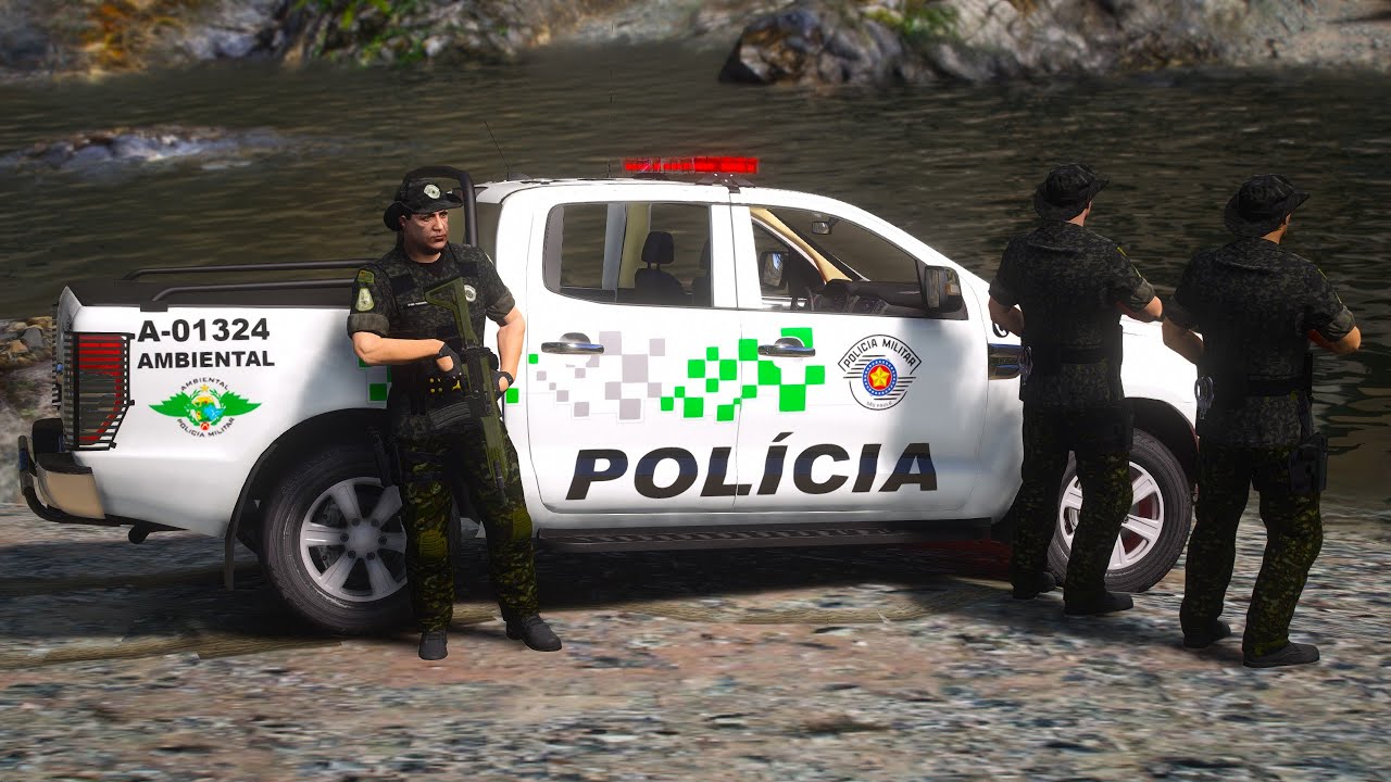 CAÇADORES ILEGAIS SÃO SURPREEENDIDOS PELA POLÍCIA AMBIENTAL PMESP | GTA 5 POLICIAL