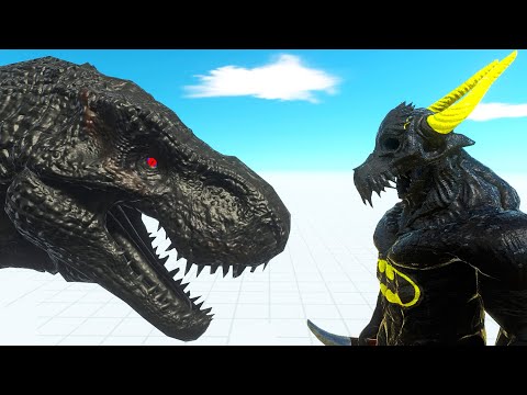 SUPERMAN T-REX vs MEGA BATMAN KOZAROG THE DEMON DEATH RUN - Animal Revolt Battle Simulator