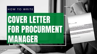 Application / Cover Letter for the Position of Procurement Manager