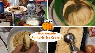 THE BEST PUMPKIN ICE CREAM + PUMPKIN CHOCOLATE CHIP ICE CREAM SANDWICH HOMEMADE IN ICE CREAM MAKER!