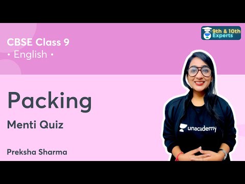 Menti Quiz | Packing | Class 9 | Term 2 | English | Preksha Sharma
