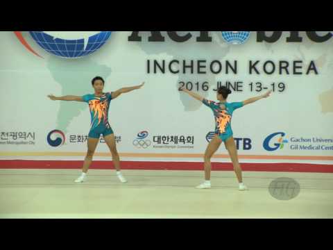 Vietnam 1 (VIE) - 2016 Aerobic Worlds, Incheon (KOR) - Qualifications Mixed Pair