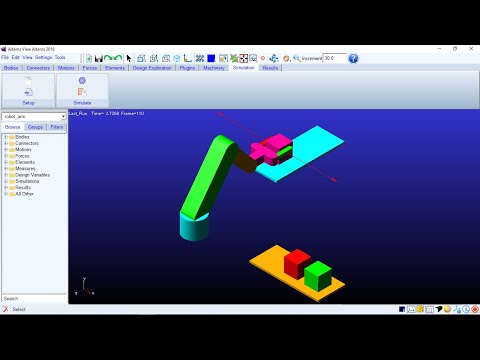 MSC Adams | Example 13: Robot Arm