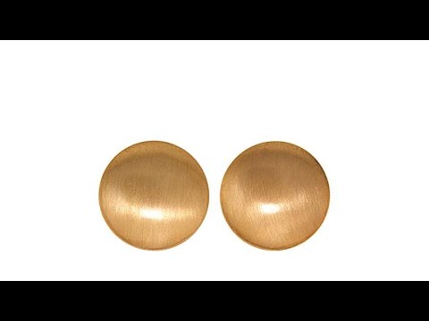 MarlaWynne Brushed Metallic Concave Disc Earrings