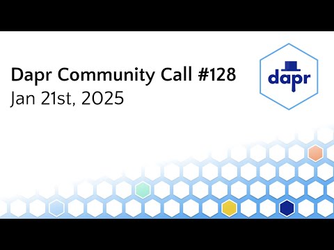 Dapr Community Call  - Jan 21st 2026