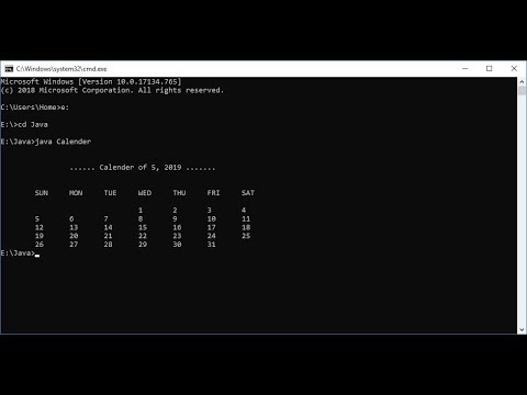 Make Your Own Program For Calendar Java Programming