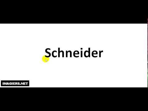 How To Pronounce French Family Name # Schneider