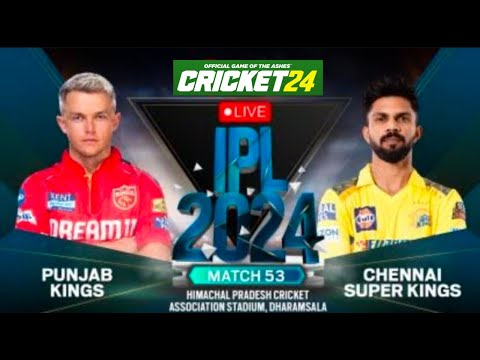 🔴 LIVE | Dharamshala Stadium: PBKS vs CSK | Chennai vs Punjab | HPCA stadium Stats | Cricket 24 |