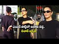 Salaar Actress Shruti Haasan Stunning Looks In Black Dress Mumbai Airport TeluguOne Cinema