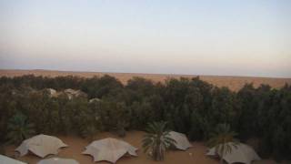 preview picture of video 'Ksar Ghilane - Pansea - before sunrise from tower 360 degrees'