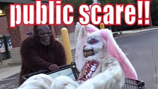 BIGFOOT ON THE CHASE w/ CREEPY BUNNY in PUBLIC!! FINDING LITTLE JADE!!