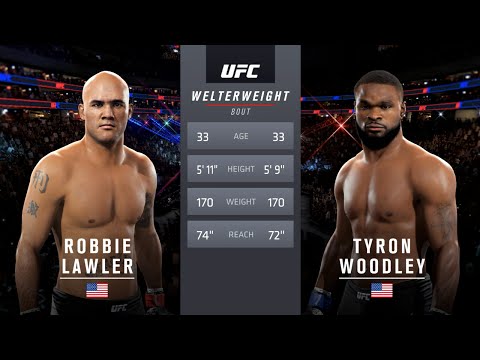 UFC 201 LAWLER VS WOODLEY FULL FIGHT GAMEPLAY - EA Sports UFC 2