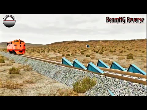 Train vs Speed Bumps Crashes Reverse - BeamNG Drive