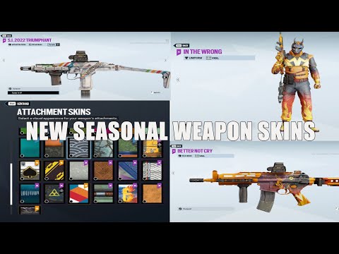 New Seasonal Weapon Skins + Attachment Skin - High Calibre Y6S4 Leaks Rainbow Six