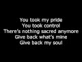 Papa Roach Give me back my life (lyrics) [HD] 