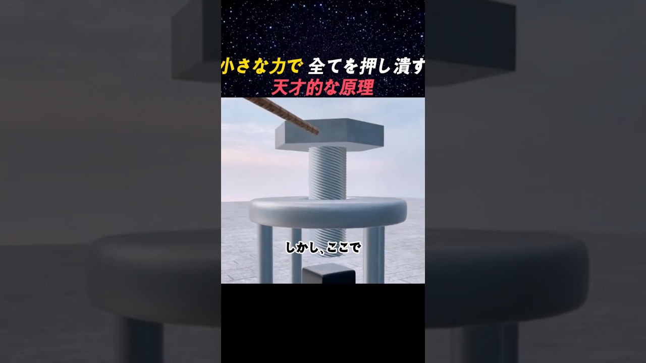 小さな力で全てを押し潰す天才的な原理