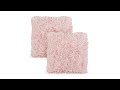 Flauschige Kissen rosa Pink - Metall - Textil - 40 x 35 x 14 cm