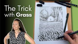 How to Draw Grass with Pen and Ink
