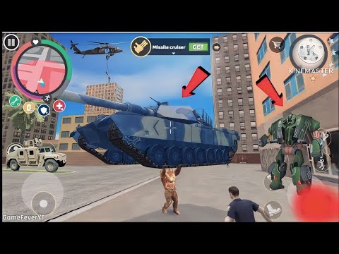 Rope hero vice town (Stoneman Throw Army Tamks) Mutant Man Destroy Human Cells - Android Gameplay HD