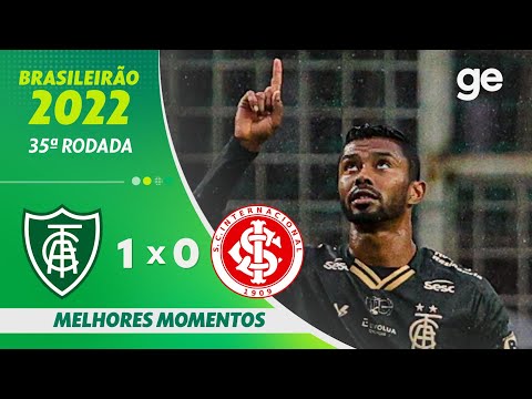 Gols e lances de América-MG x Internacional