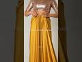 Saree Look For Wedding Party Yellow Saree For Haldi Ceremony Satin Silk Saree Draping Shorts