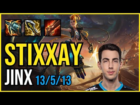 STIXXAY - JINX vs CAITLYN ADC - NA Challenger - Patch 11.4 QUADRAKILL