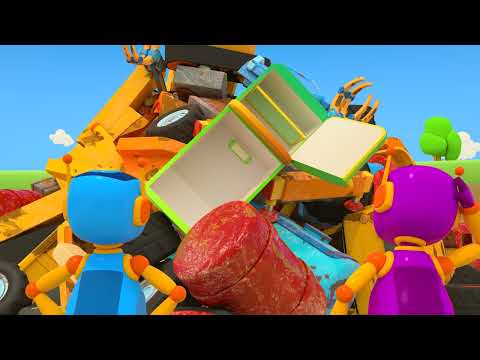 Leo the Truck Helps a Little Kitten. Car Cartoons for Kids