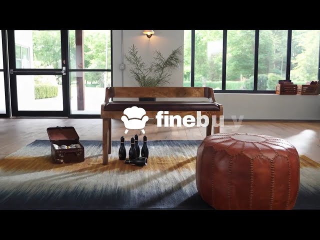 Vidéo teaser pour FineBuy Gepolsterte Sitzbank mit Lehne 108cm Massivholz Echtleder Bank Garderobenbank