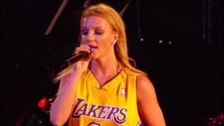 Britney Spears Wearing a Kobe Bryant Jersey While Singing Mystic Man Live Vocals