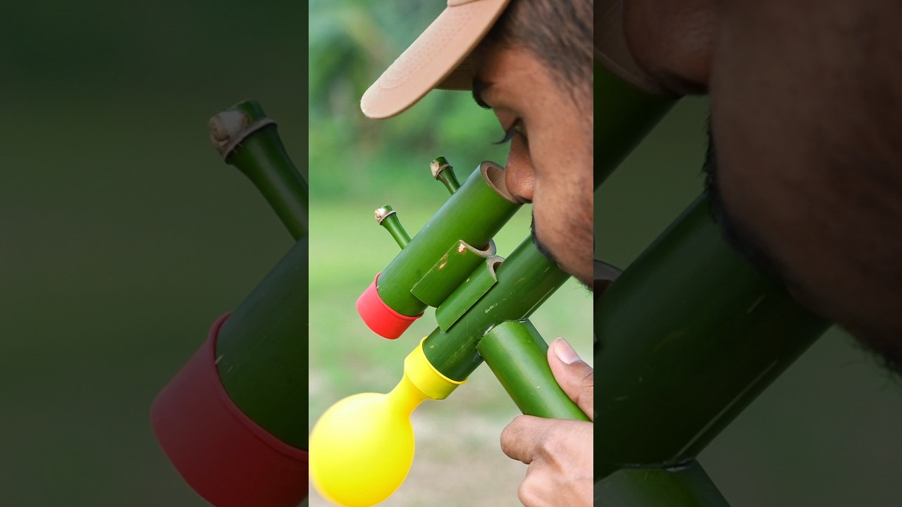 Bamboo Balloon Blaster: Double the Fun and Desi Style #art #diy #crafts #bamboo #balloon