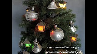 LED lucerničky – STŘÍBRNÉ – BÍLÉ