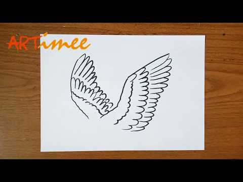 YouTube video about: How to draw bird wings easy?