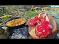 Luxury Steak Dinners In Nature Epic Primitive Cooking Compilation