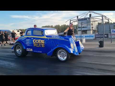 Code Blue, Willys 33 gasser, Hudik Raceway 2023-09-09