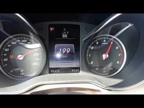 Mercedes C180 w205 2015 acceleration from 100km/h to 200km/h