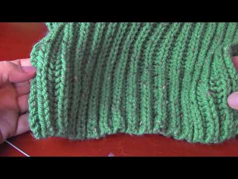 Brioche Stitch Without Yarn Over and Scarf Tutorial for Beginners. Very Easy.