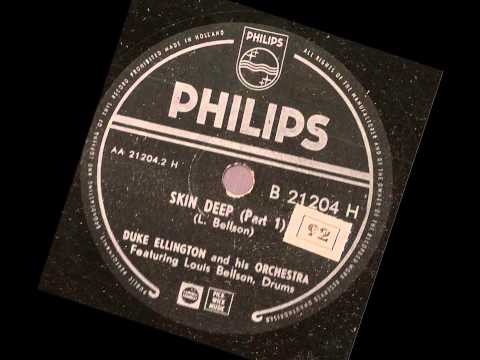 Duke Ellington Orchestra feat Louie Bellson -- Skin Deep -- part 1 and 2 -- 78 rpm 1952