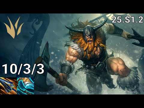 Olaf Jungle vs Pantheon - EUW Master | Patch 25.S1.2