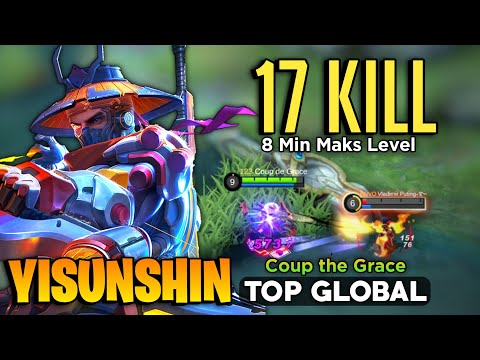 YSS FAST FARM! 8 Minute Maks Level [ Top Global Yi Sun Shin Best Build ] Coup the Grace - MLBB
