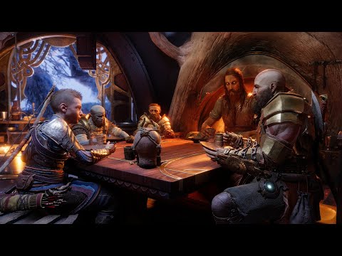 Heartwarming Dinner with Kratos, Tyr, Atreus, and Mimir | God of War Ragnarök